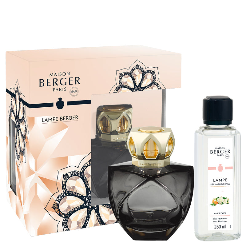 Lampe Berger Geschenkset Eternity Schwarz - Lady Flower von Maison Berger