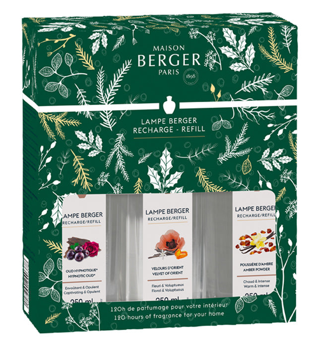 Lampe Berger Duftset Magical 3 x 250 ml Betörendes Oud | Samt aus dem Orient | Amber von Maison Berger