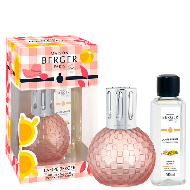Lampe Berger Geschenkset Disco Rosa gefrostet - Sonnige Früchte von Maison Berger