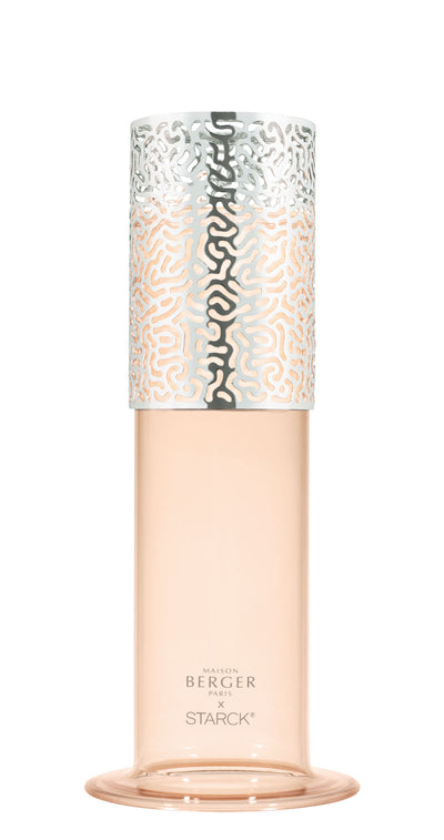 Kerzenhalter & Duftkerze 120g Rose by Starck - Peau de Soie von Maison Berger