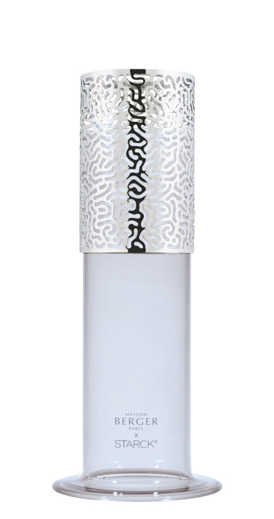 Kerzenhalter & Duftkerze 120g Gris by Starck - Peau de Pierre von Maison Berger