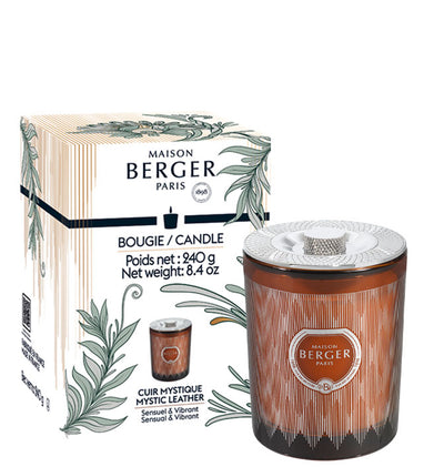 Duftkerze Evanescence Braun - Kraftvolles Leder 240 g von Maison Berger