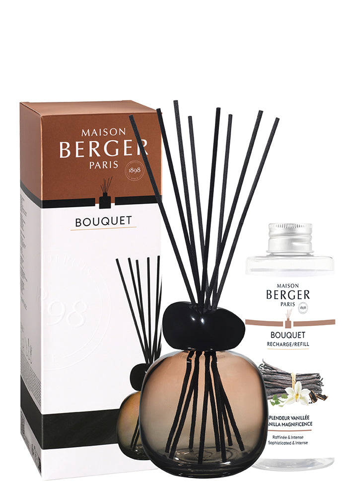 Stäbchenduft Mineral Nude/Schwarz - Bourbon Vanille von Maison Berger