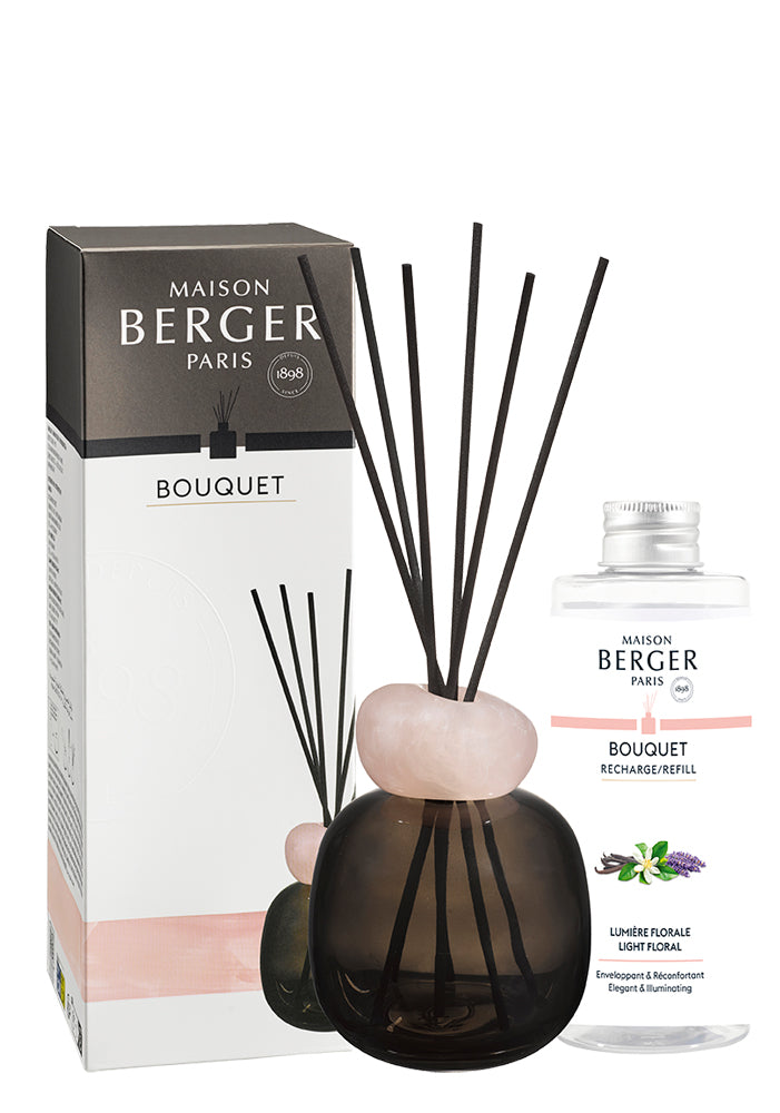 Stäbchenduft Mineral Schwarz/Rosa - Florale Harmonie von Maison Berger