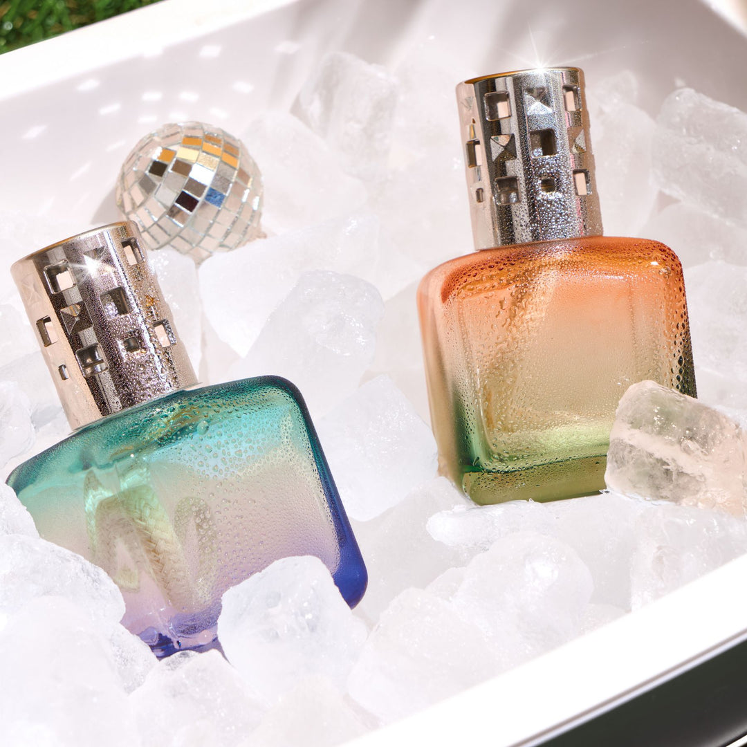 Lampe Berger Geschenkset Ice Cube Pfirsich/Grün - Zitronen Verbene von Maison Berger