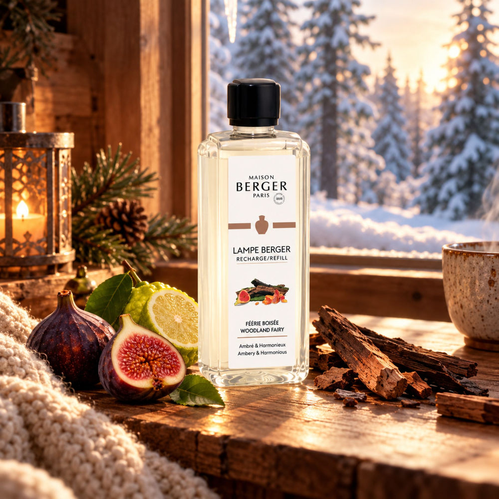 Lampe Berger Duft Zauberhafter Winterwald in winterlicher Waldszene mit Feigen, Bergamotte und Holz