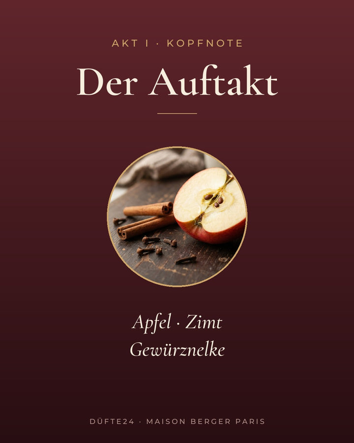 Winterliche Freuden Duft Kopfnote: Apfel, Zimt, Gewürznelke