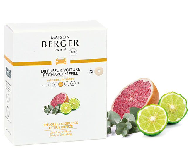Autoduft Pikante Zitrusfrische / Envolée d'Agrumes 2 Refills von Maison Berger