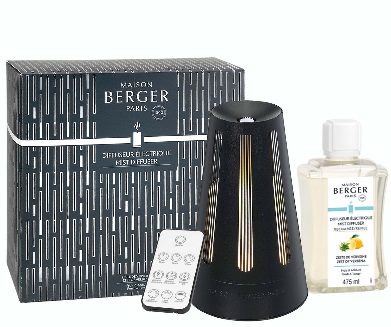 Aromadiffusor elektrisch Amphora Schwarz von Maison Berger